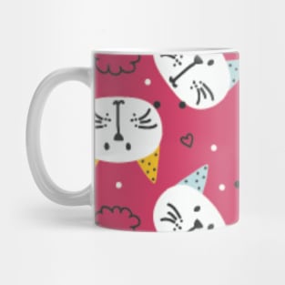 Pink Cats crowd, Funny cat Mug